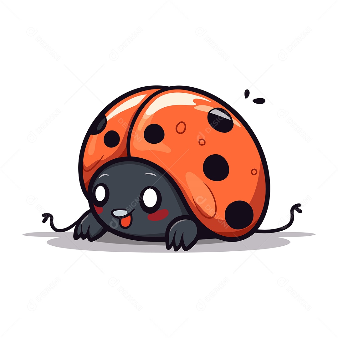 Joaninha Desenho Animado Ilustração Vetor EPS