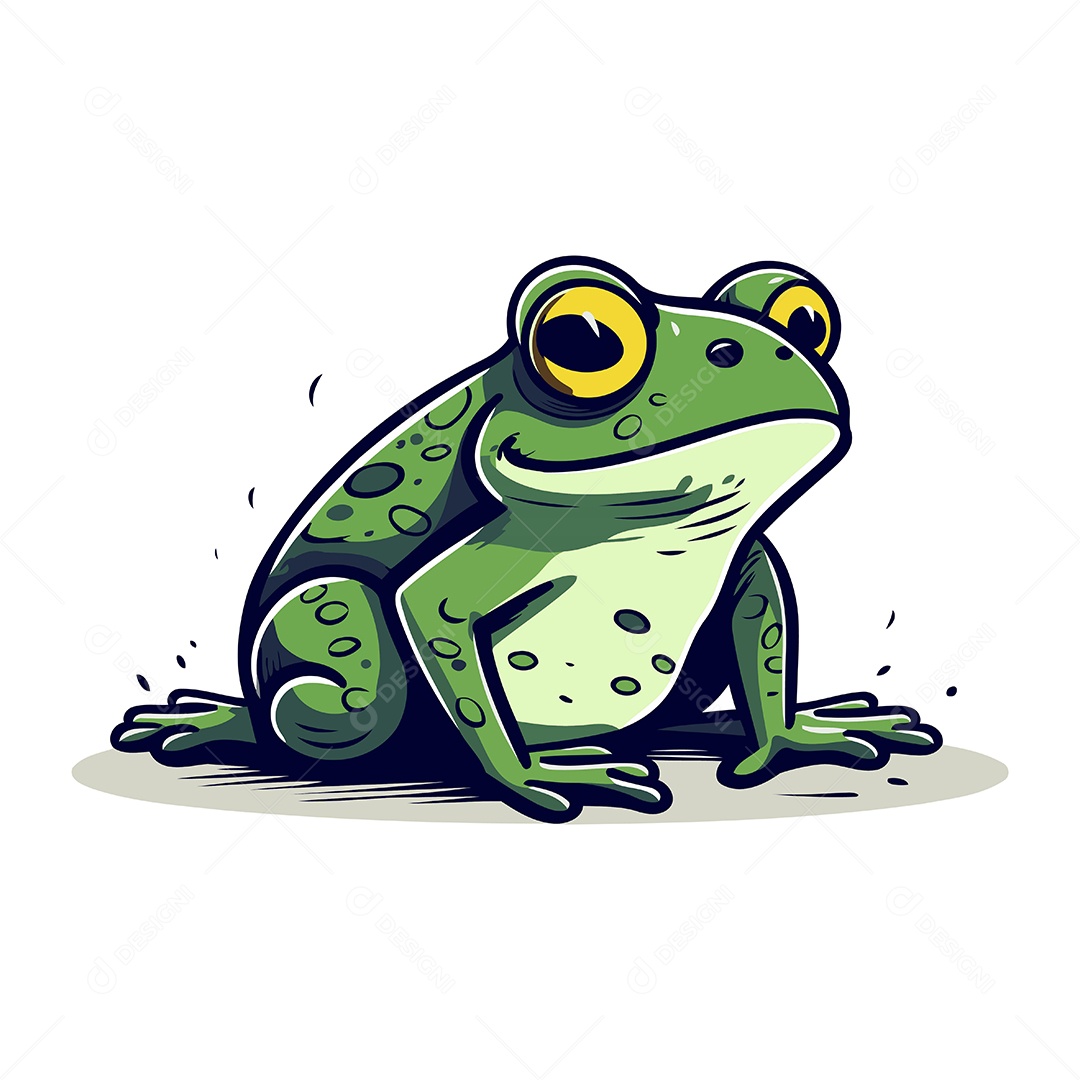 Sapo Desenho Animado Ilustração Vetor EPS