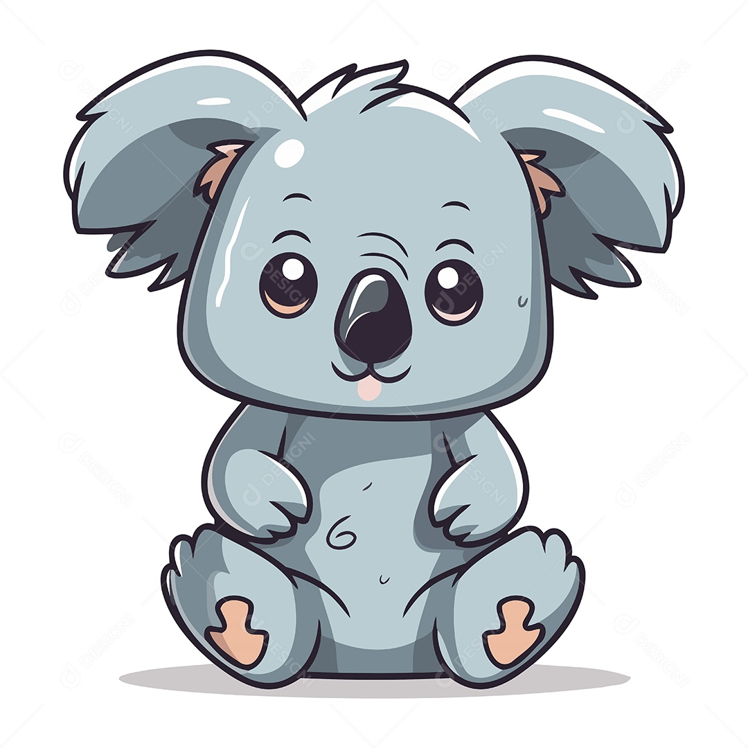 Coala Desenho Animado Ilustração Vetor EPS