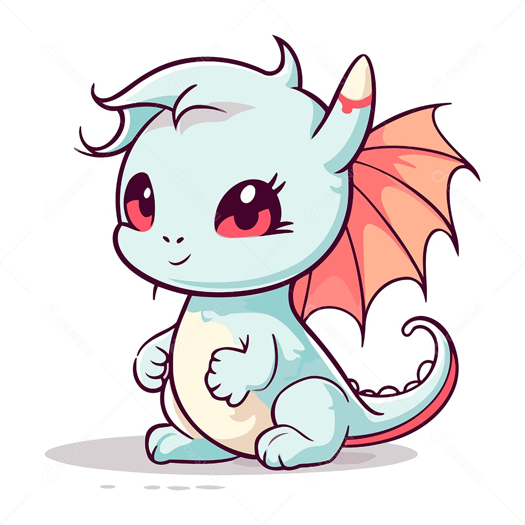 Dragão Desenho Animado Ilustração Vetor EPS