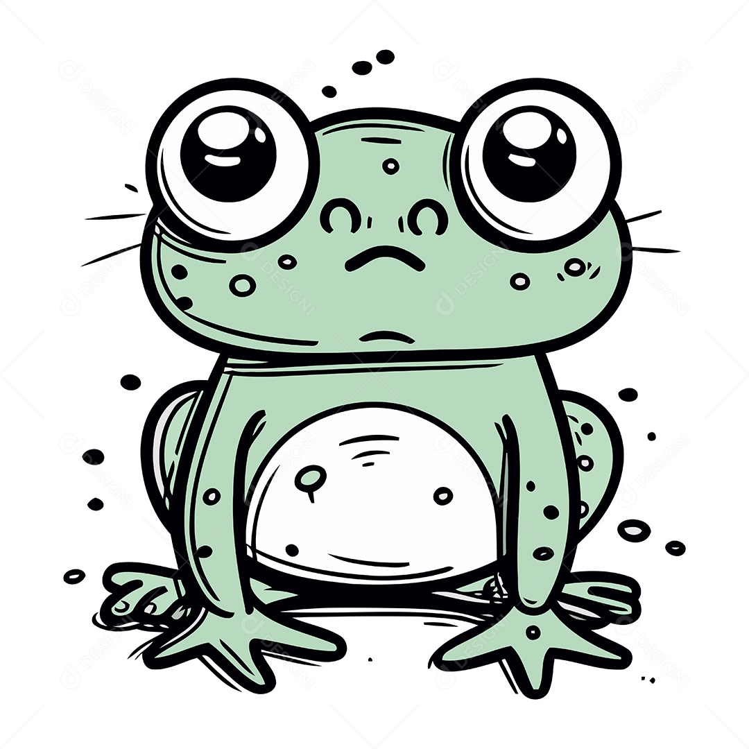 Sapo Desenho Animado Ilustração Vetor EPS