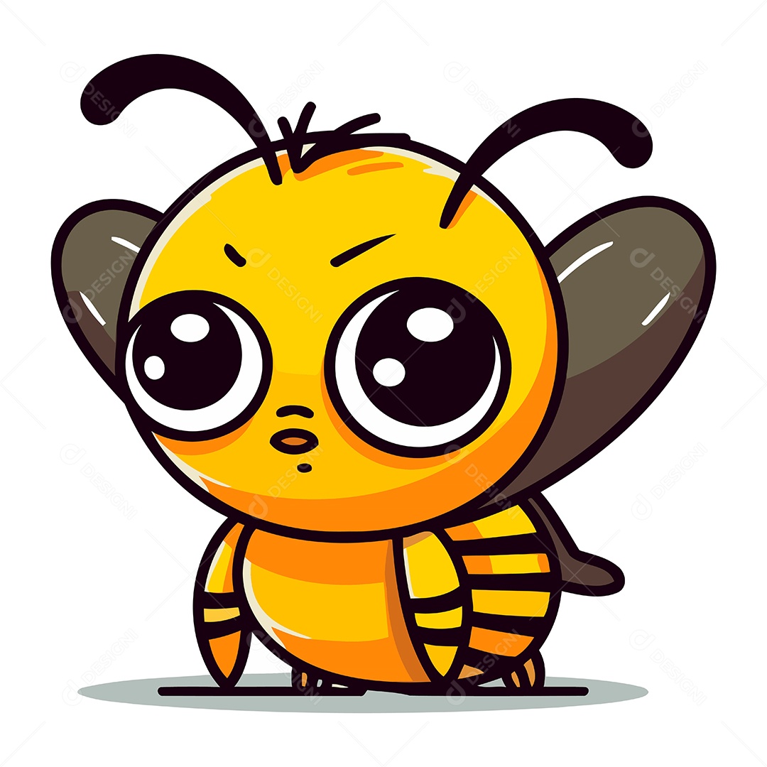 Abelha Desenho Animado Ilustração Vetor EPS
