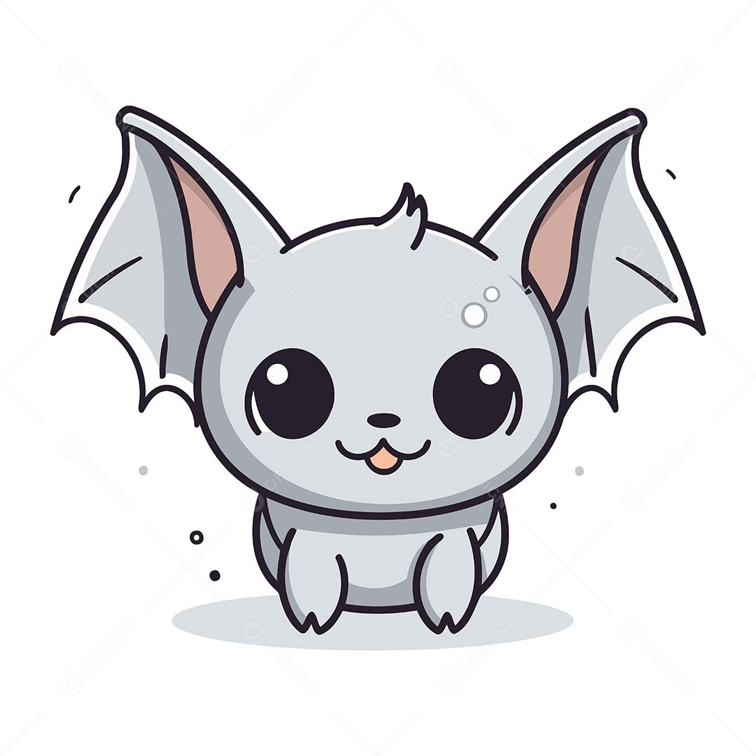 Morcego Desenho Animado Ilustração Vetor EPS