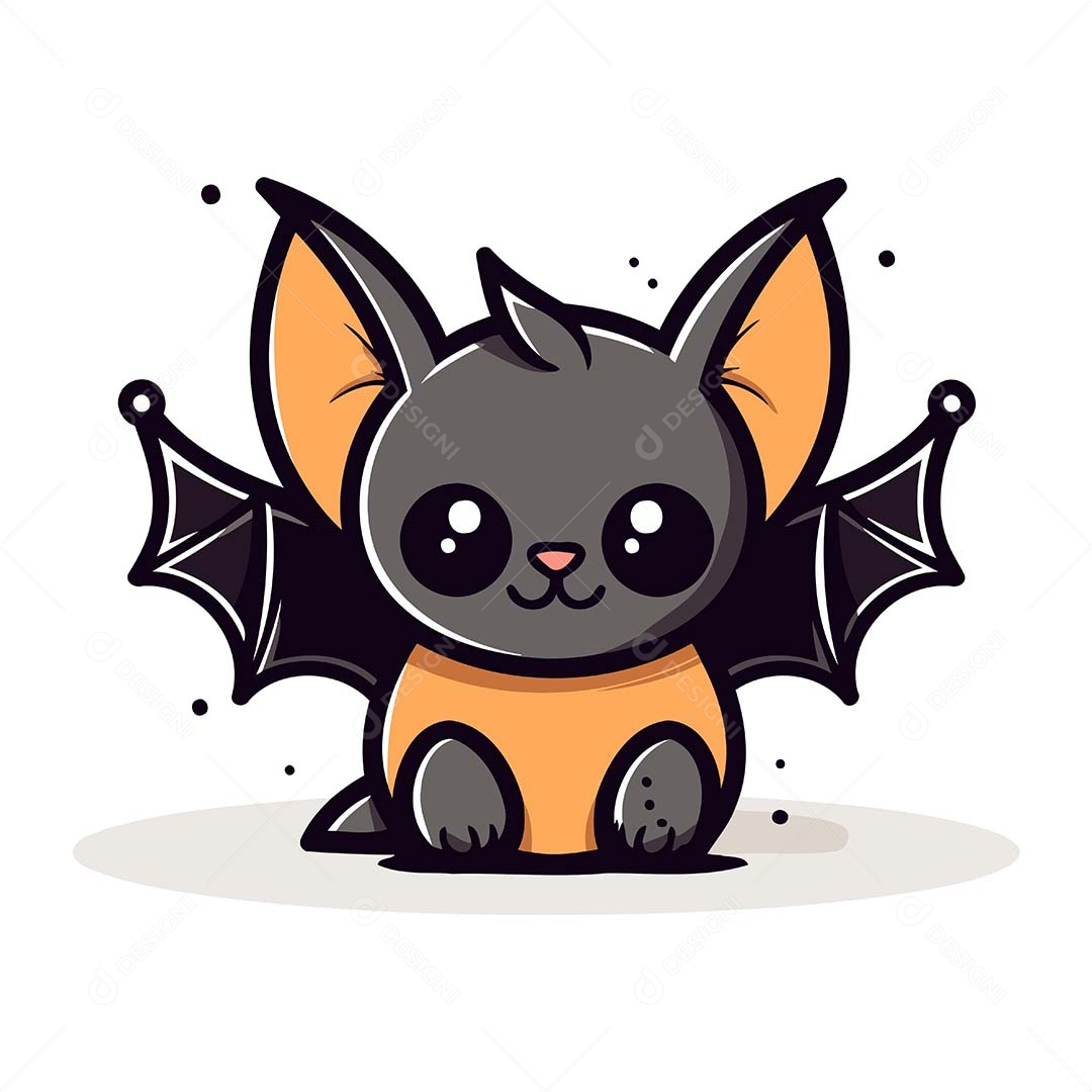 Morcego Desenho Animado Ilustração Vetor EPS