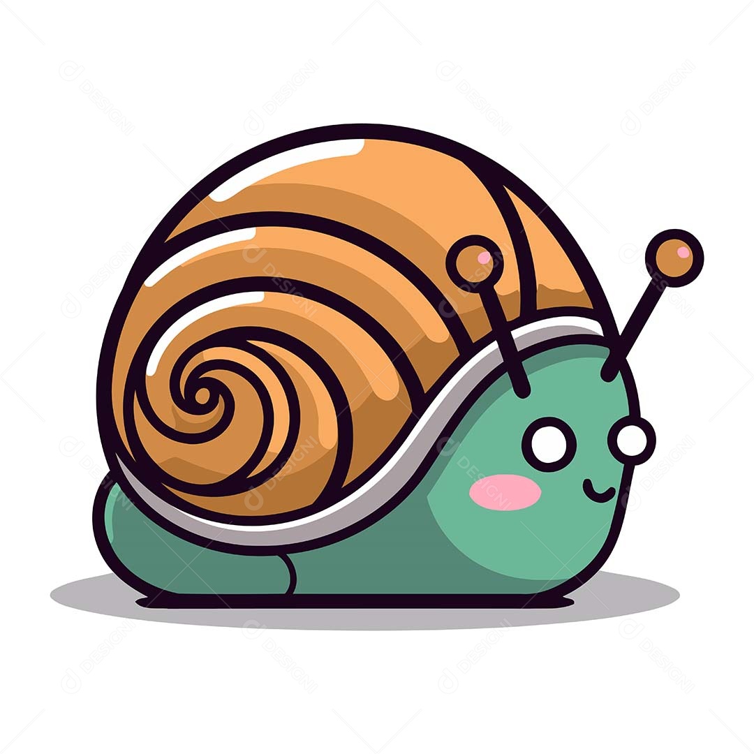 Caracol Desenho Animado Ilustração Vetor EPS