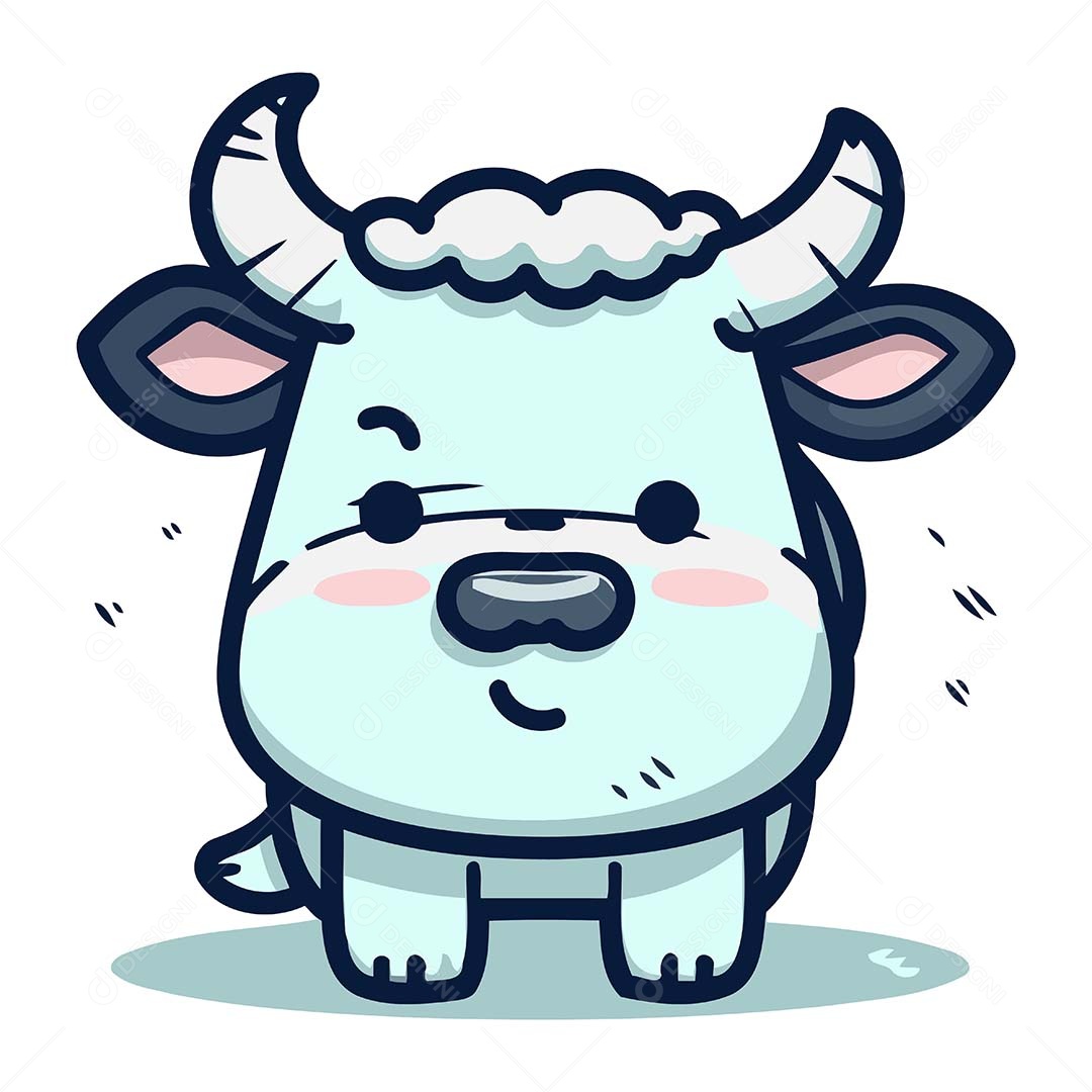Vaca Desenho Animado Ilustração Vetor EPS