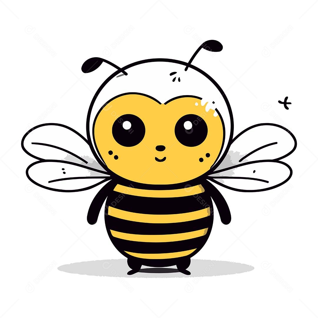 Abelha Desenho Animado Ilustração Vetor EPS