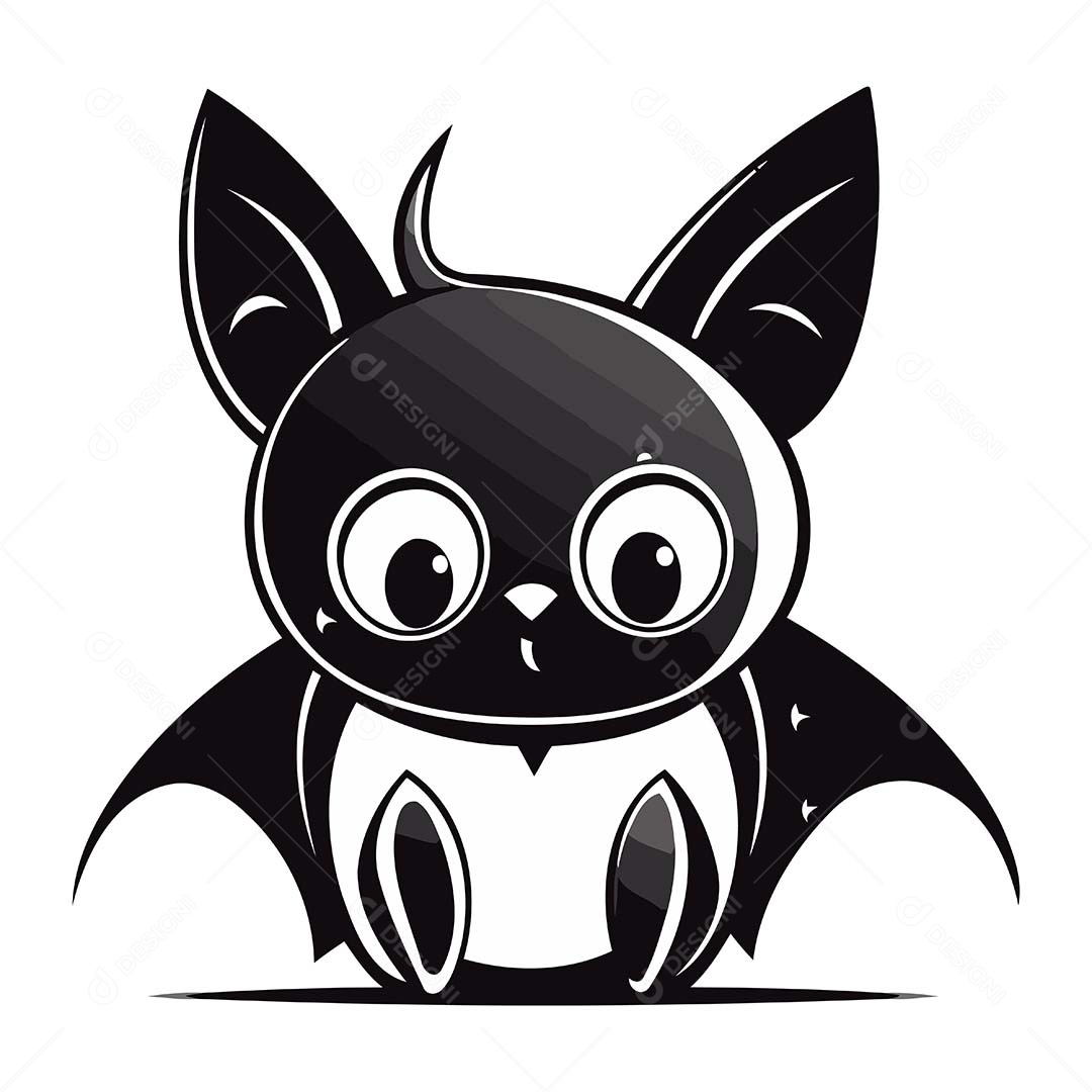 Morcego Desenho Animado Ilustração Vetor EPS