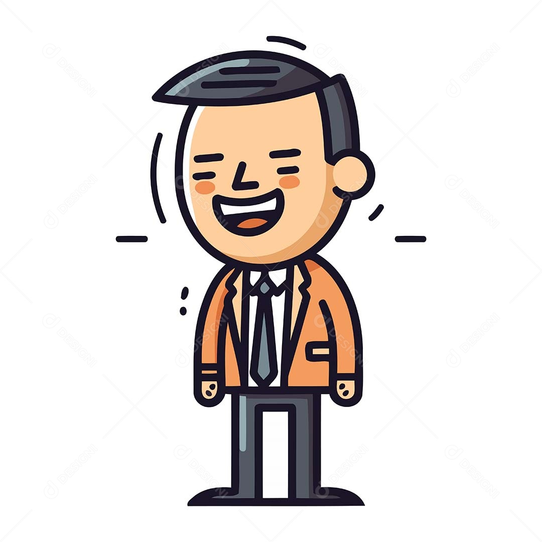 Empresário Desenho Animado Ilustração Vetor EPS