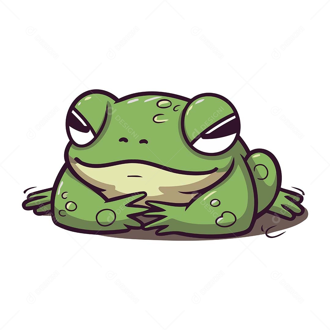 Sapo Desenho Animado Ilustração Vetor EPS