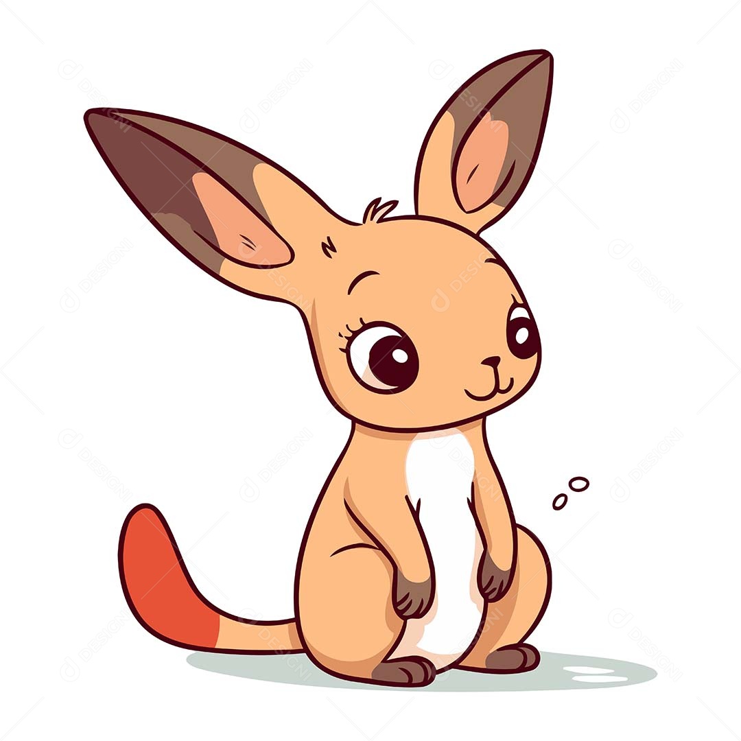 Canguru Desenho Animado Ilustração Vetor EPS