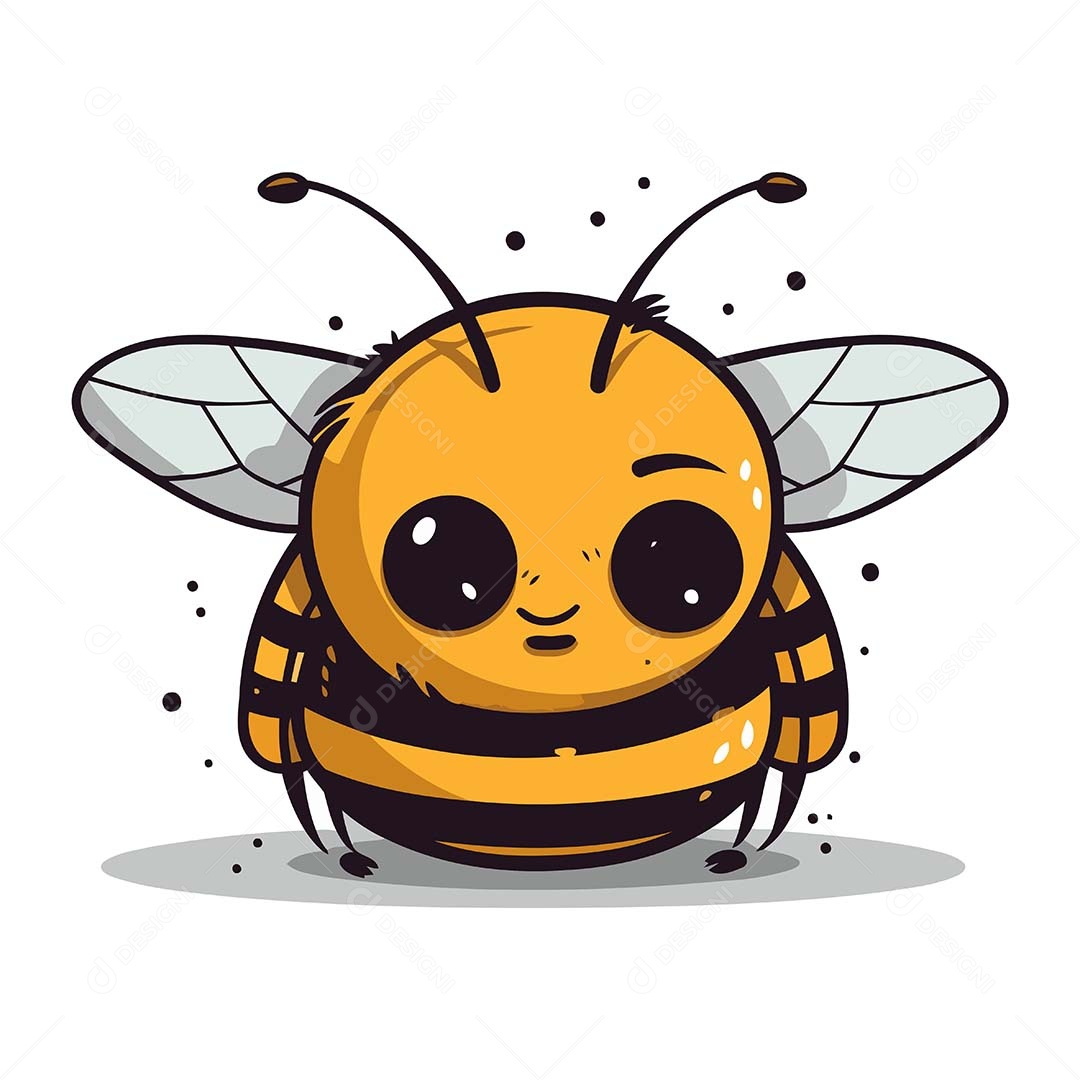 Abelha Desenho Animado Ilustração Vetor EPS
