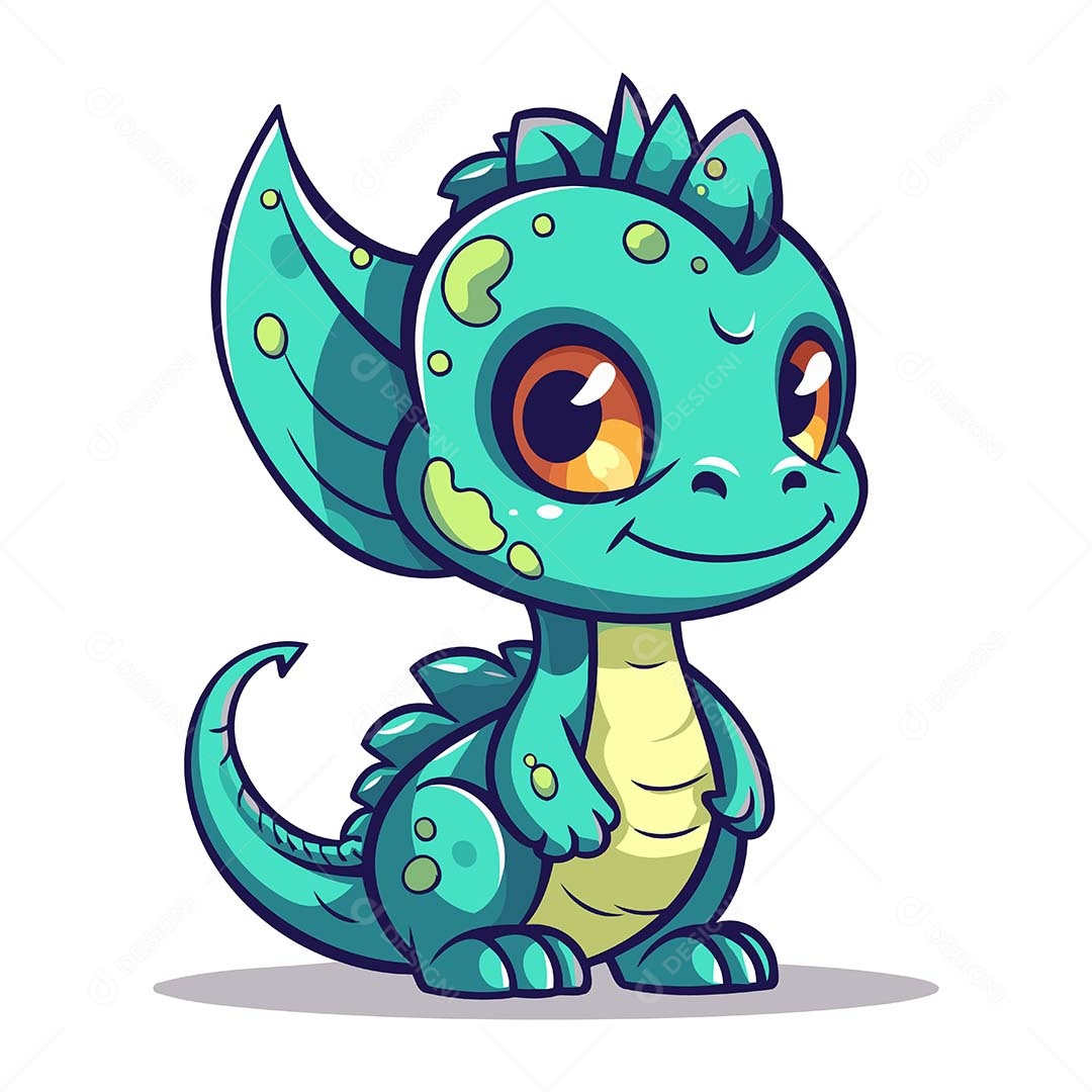 Dragão Desenho Animado Ilustração Vetor EPS