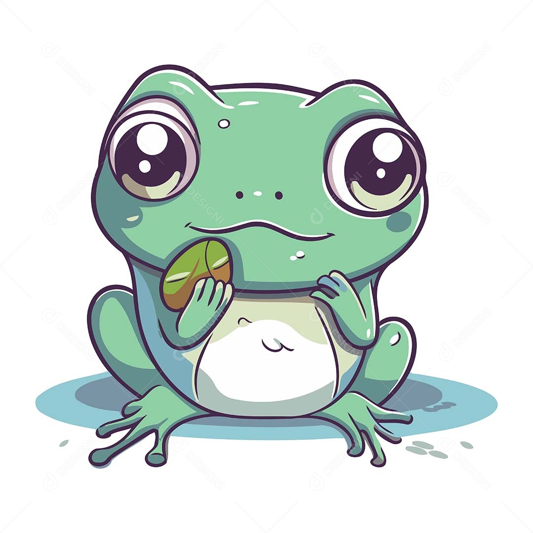 Sapo Desenho Animado Ilustração Vetor EPS