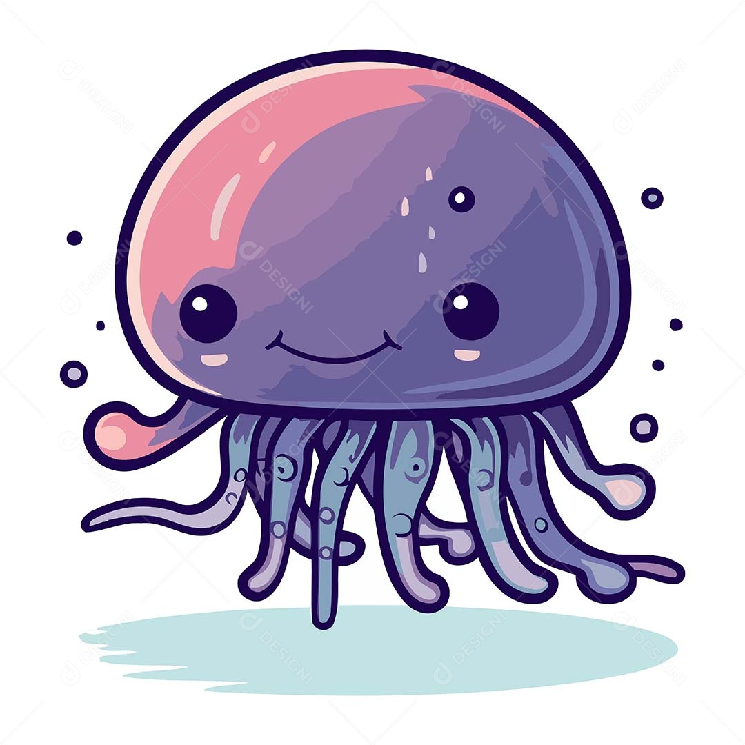 Polvo Desenho Animado Ilustração Vetor EPS