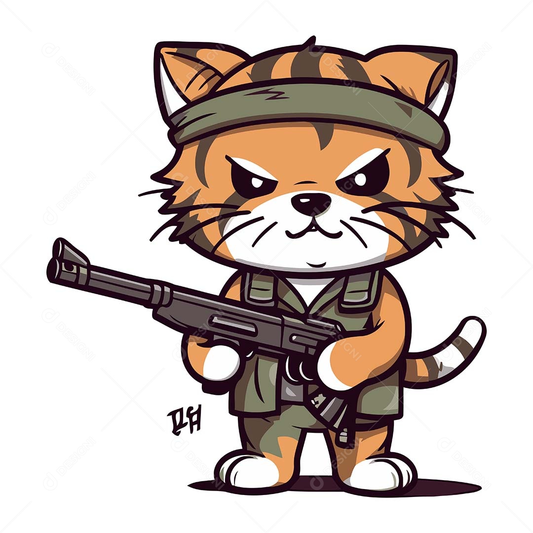 Onça Desenho Animado Ilustração Vetor EPS