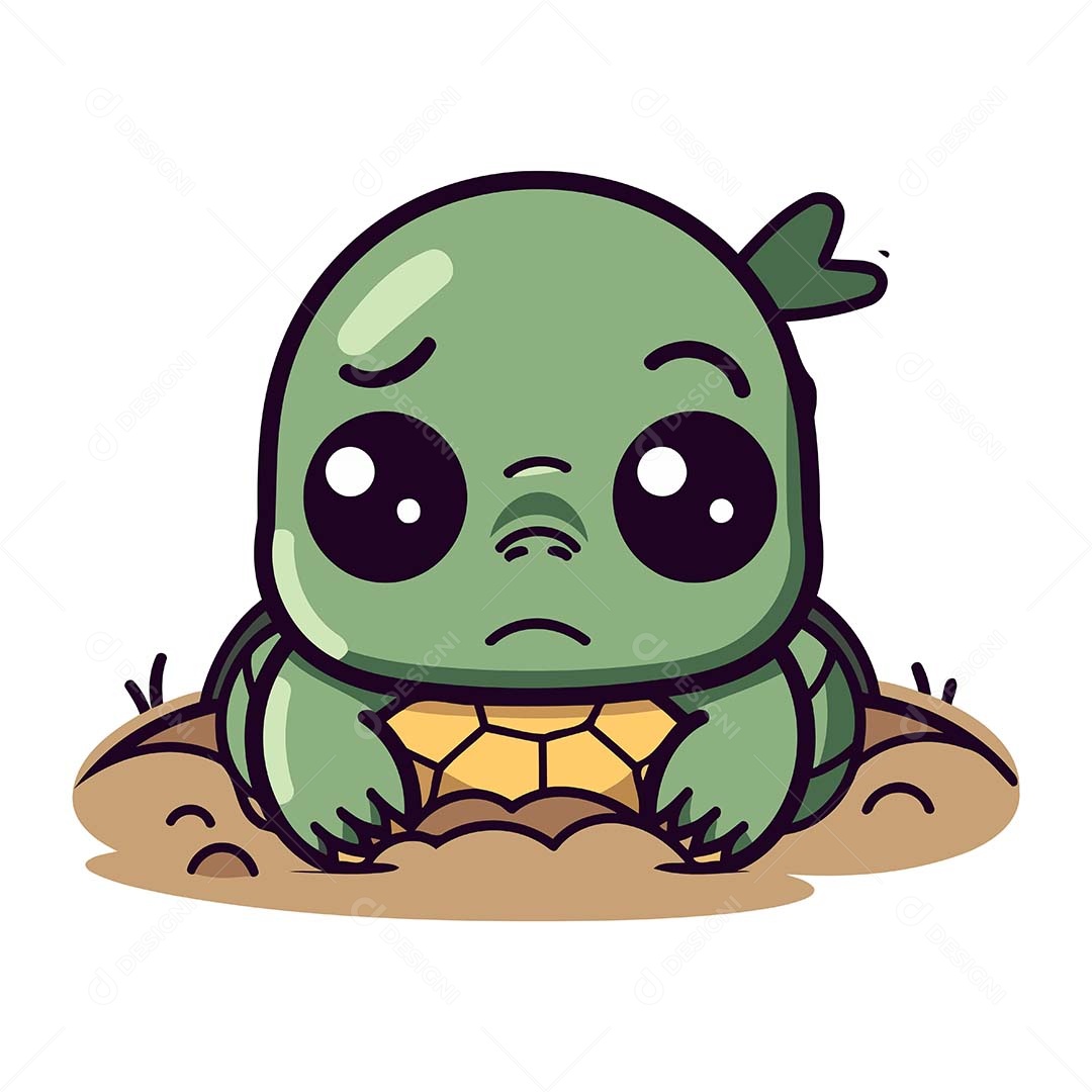Tartaruga Desenho Animado Ilustração Vetor EPS