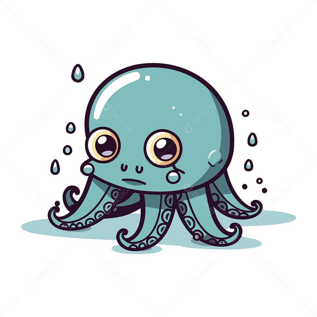 Polvo Desenho Animado Ilustração Vetor EPS