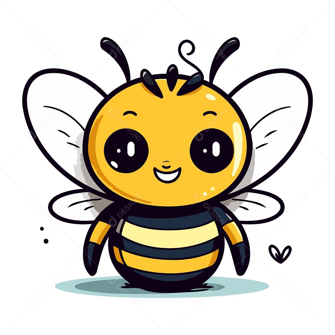Abelha Desenho Animado Ilustração Vetor EPS