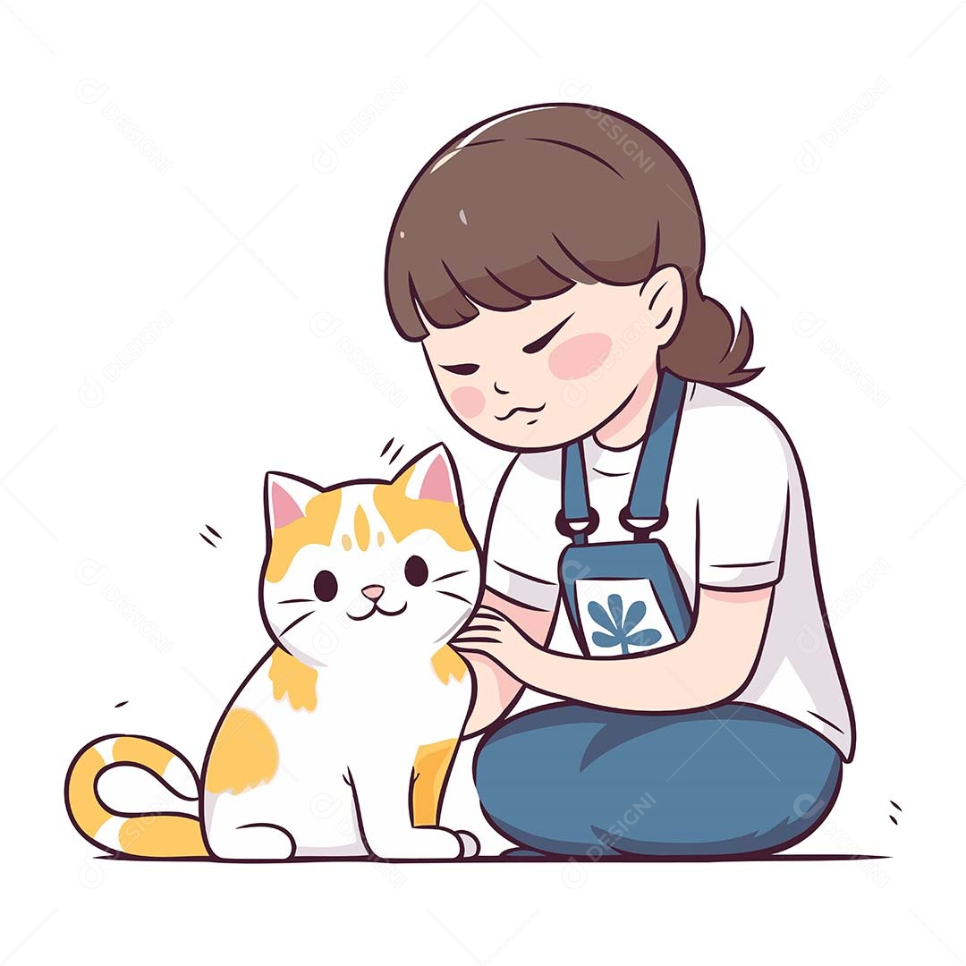 Gato Desenho Animado Ilustração Vetor EPS