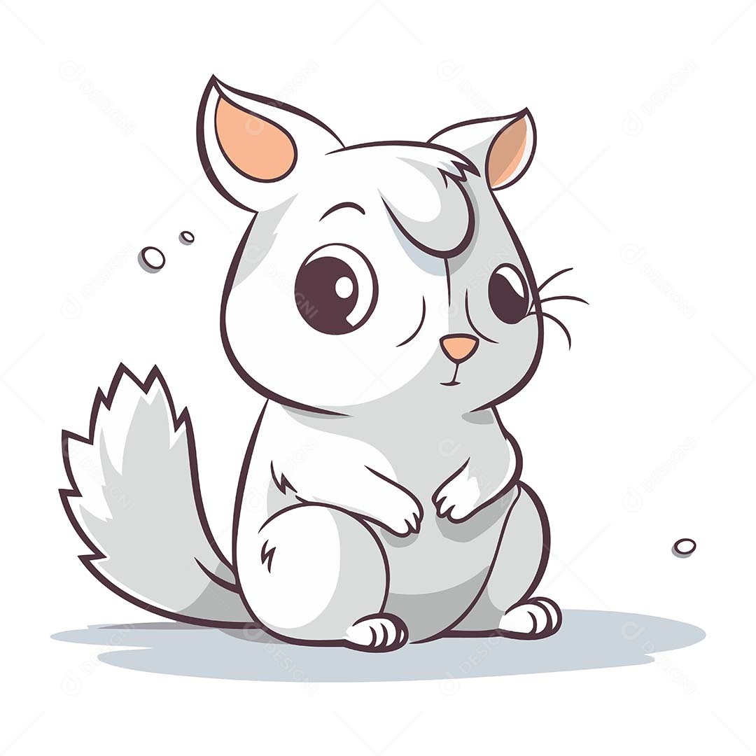 Esquilo Desenho Animado Ilustração Vetor EPS