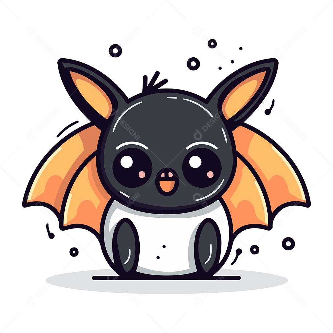 Morcego Desenho Animado Ilustração Vetor EPS