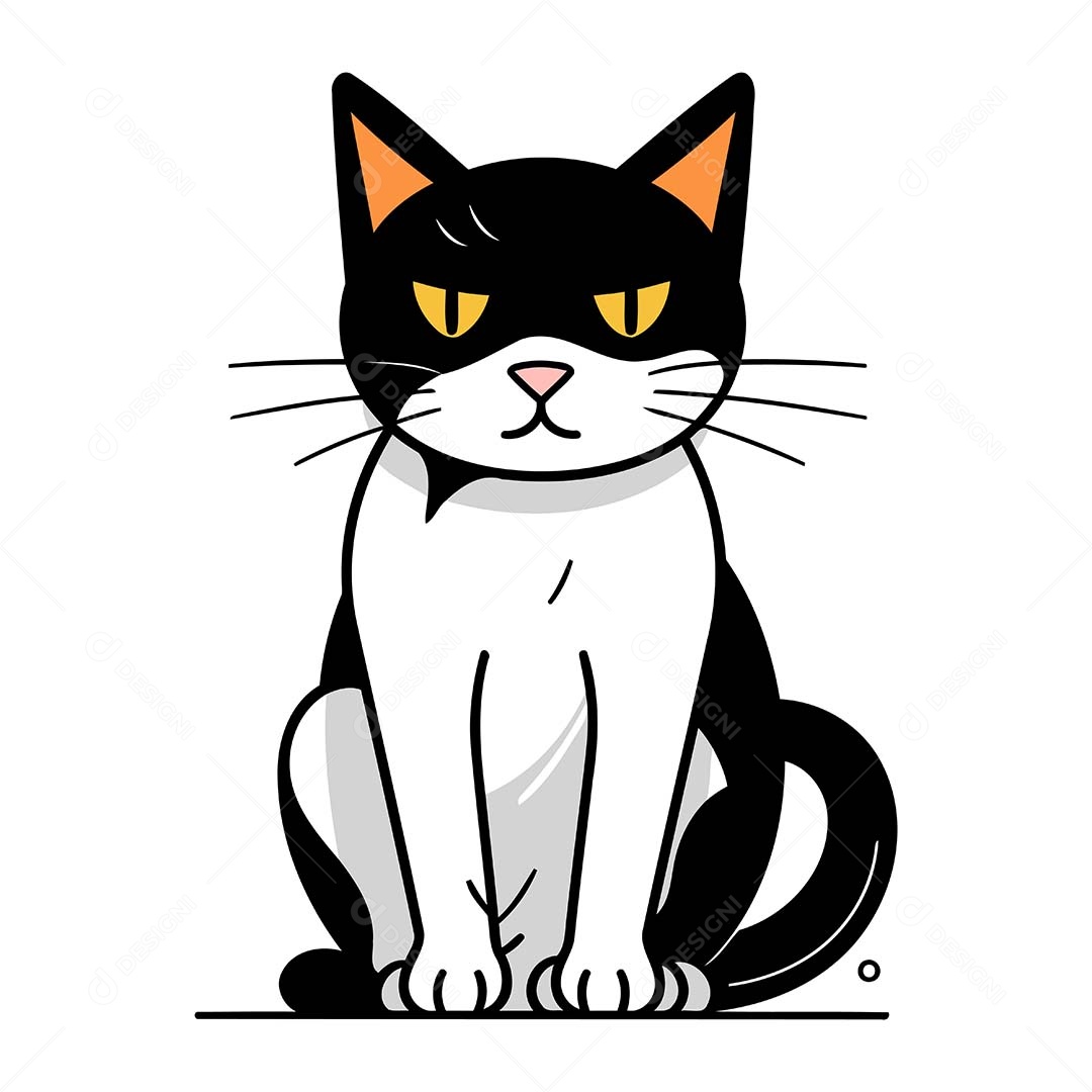 Gato Desenho Animado Ilustração Vetor EPS