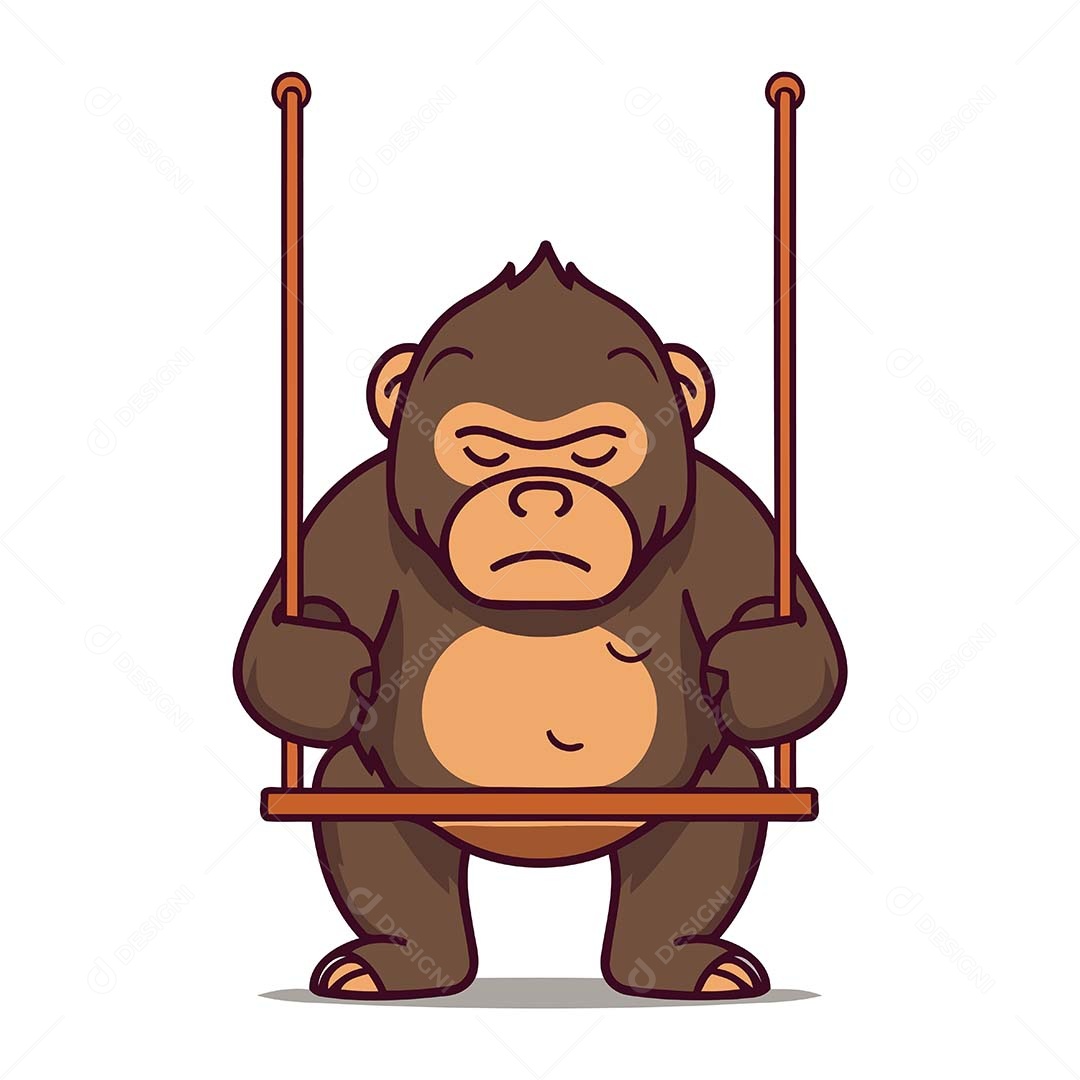 Macaco Desenho Animado Ilustração Vetor EPS