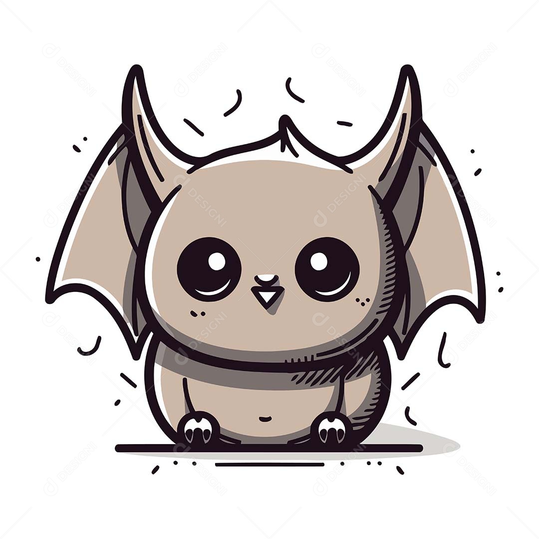 Morcego Desenho Animado Ilustração Vetor EPS