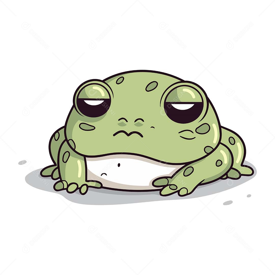 Sapo Desenho Animado Ilustração Vetor EPS