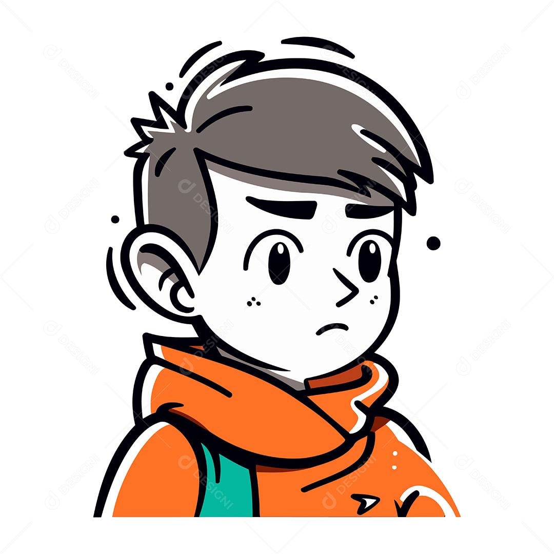 Garoto Desenho Animado Ilustração Vetor EPS [download] - Designi
