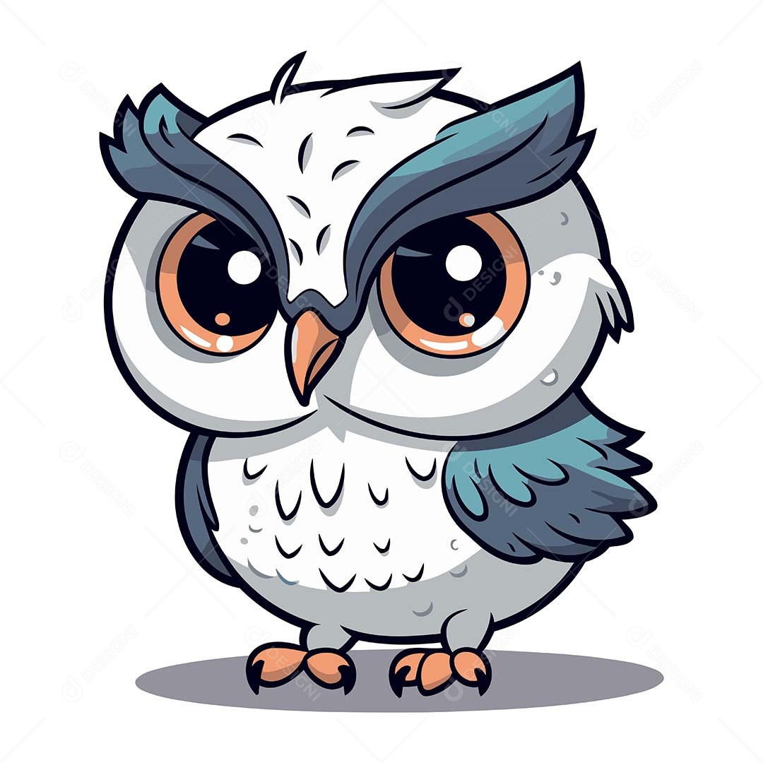 Coruja Desenho Animado Ilustração Vetor EPS