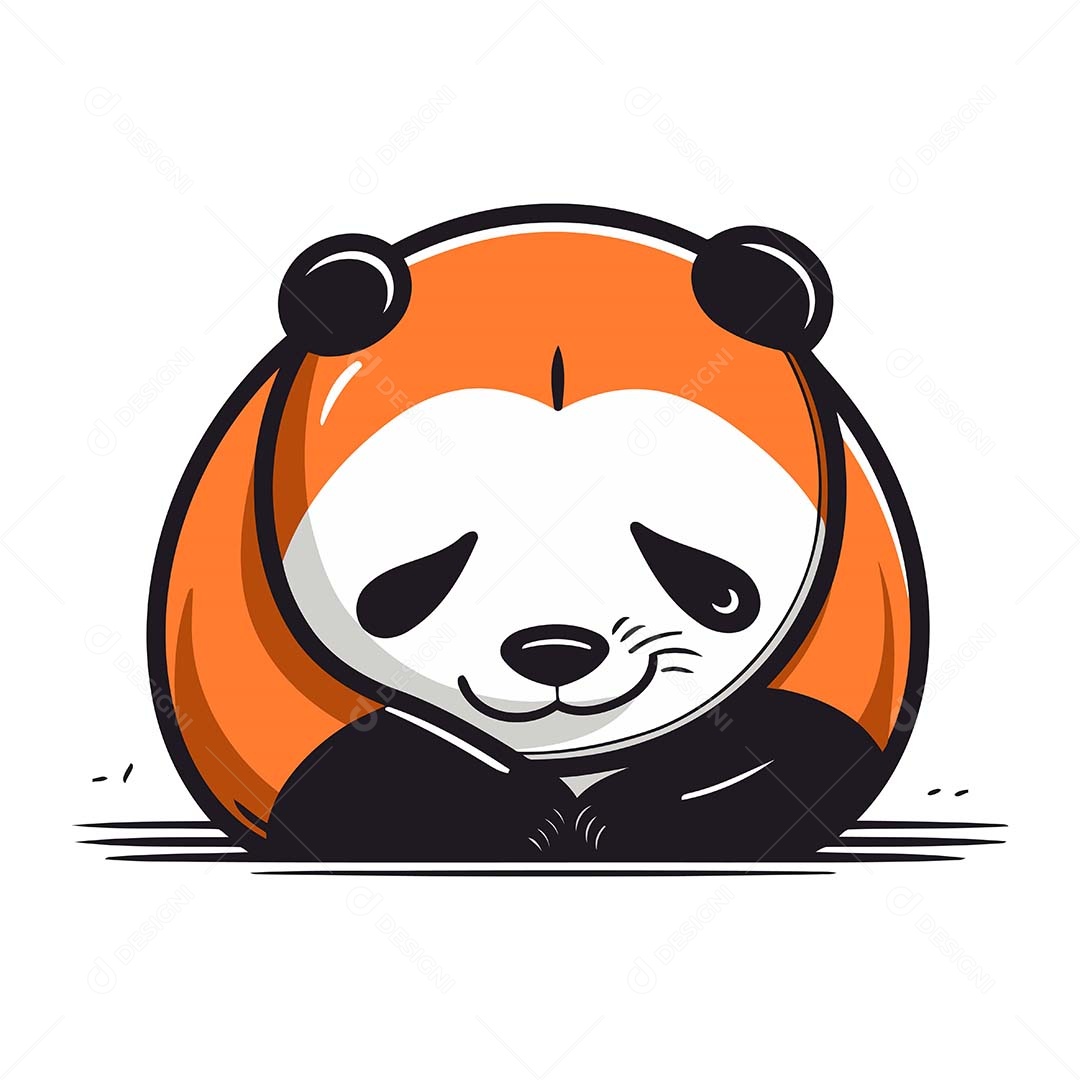 Urso Panda Desenho Animado Ilustração Vetor EPS