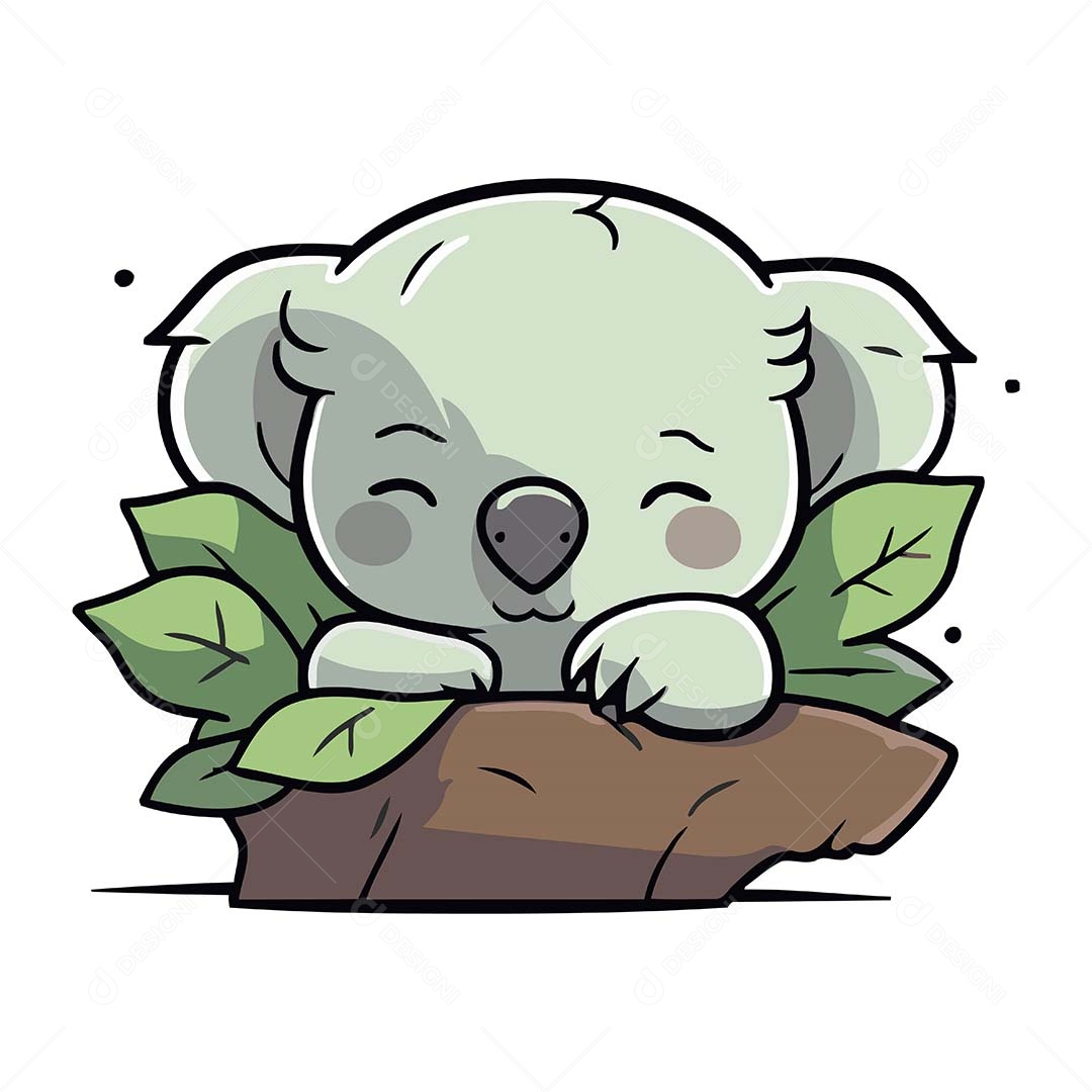 Coala Desenho Animado Ilustração Vetor EPS