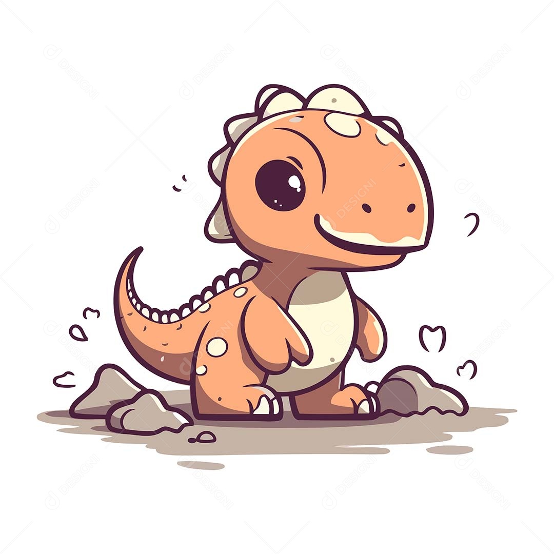 Dinossauro Desenho Animado Ilustração Vetor EPS
