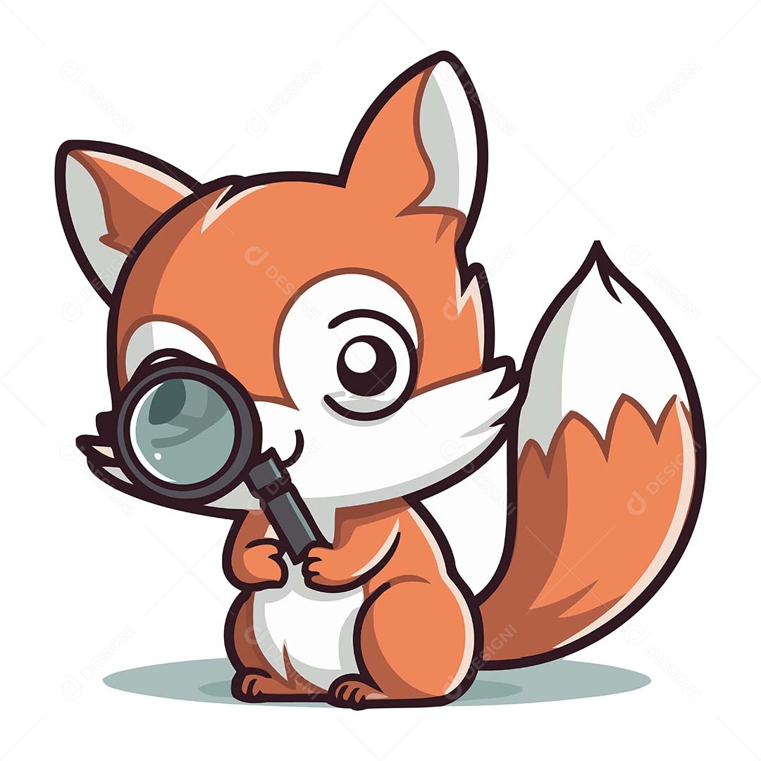 Raposa Desenho Animado Ilustração Vetor EPS