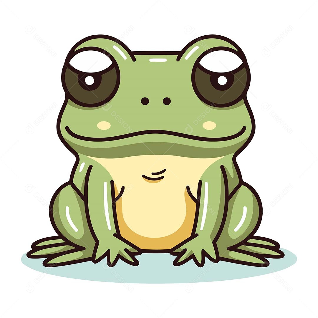Sapo Desenho Animado Ilustração Vetor EPS