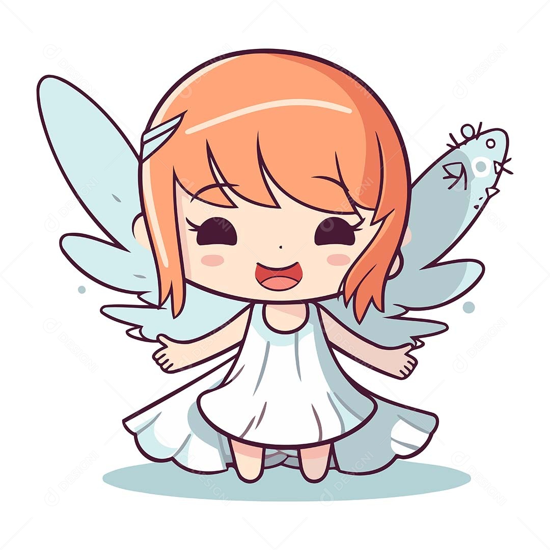 Fada Desenho Animado Ilustração Vetor EPS