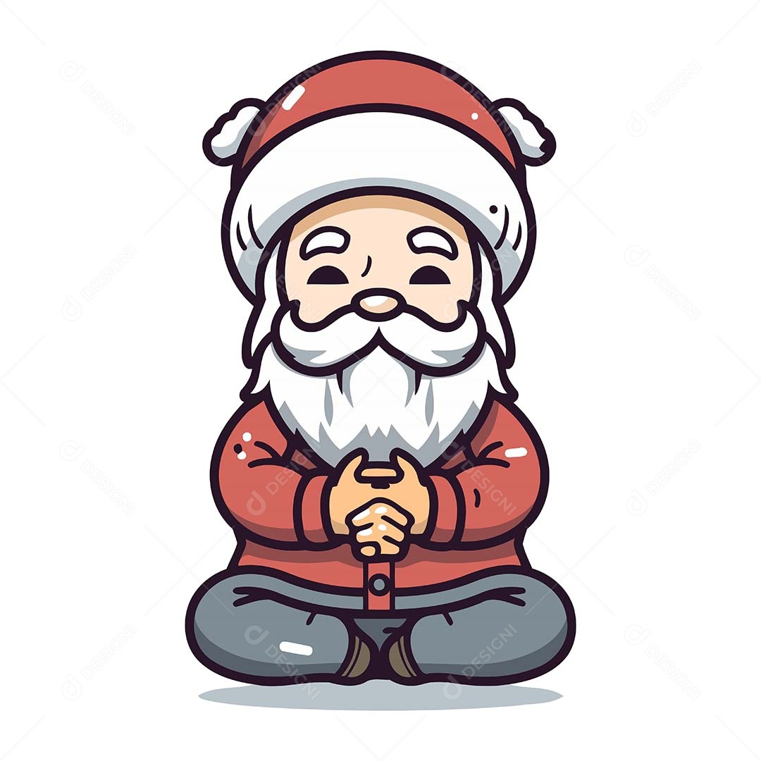 Papai Noel Desenho Animado Ilustração Vetor EPS