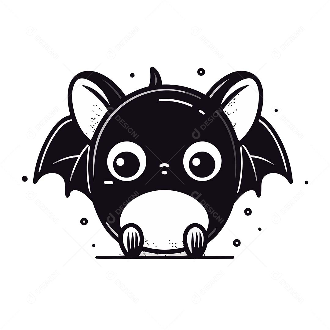 Morcego Desenho Animado Ilustração Vetor EPS