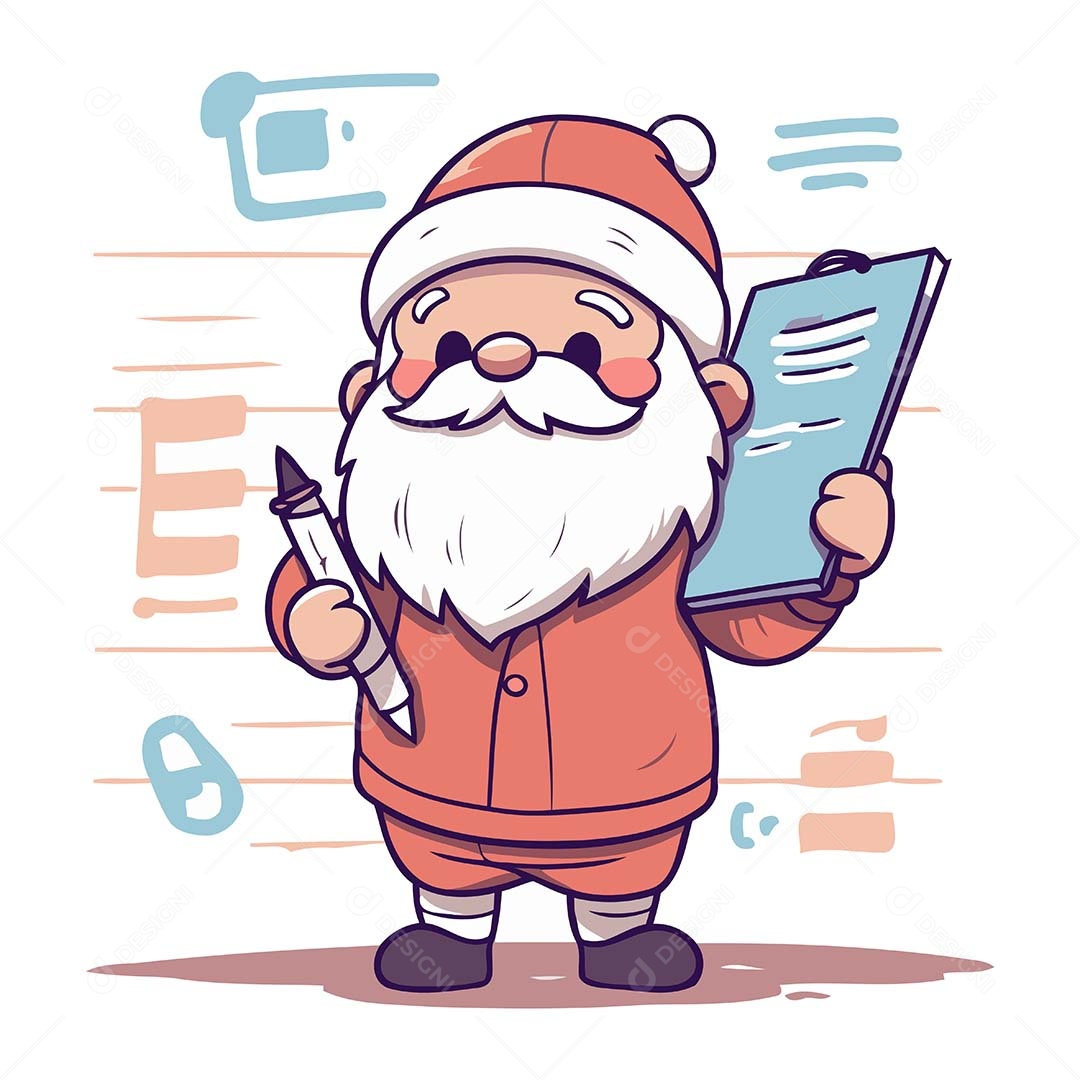 Papai Noel Desenho Animado Ilustração Vetor EPS