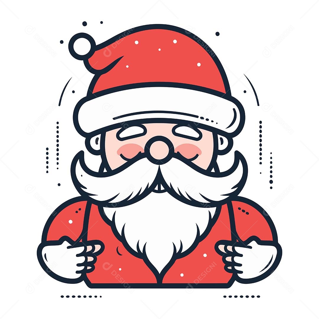 Papai Noel Desenho Animado Ilustração Vetor EPS