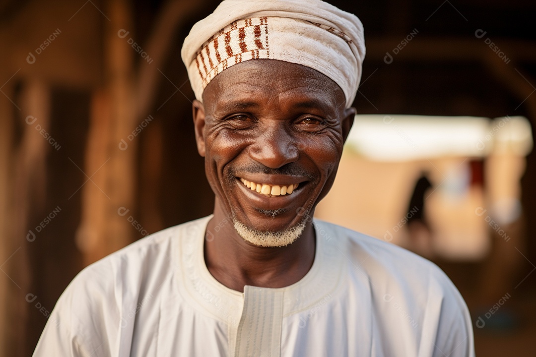 Homem africano sorridente