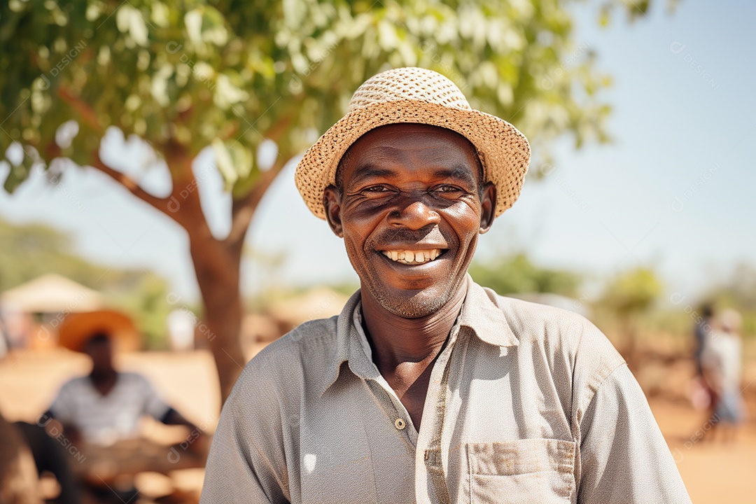 Homem africano sorridente