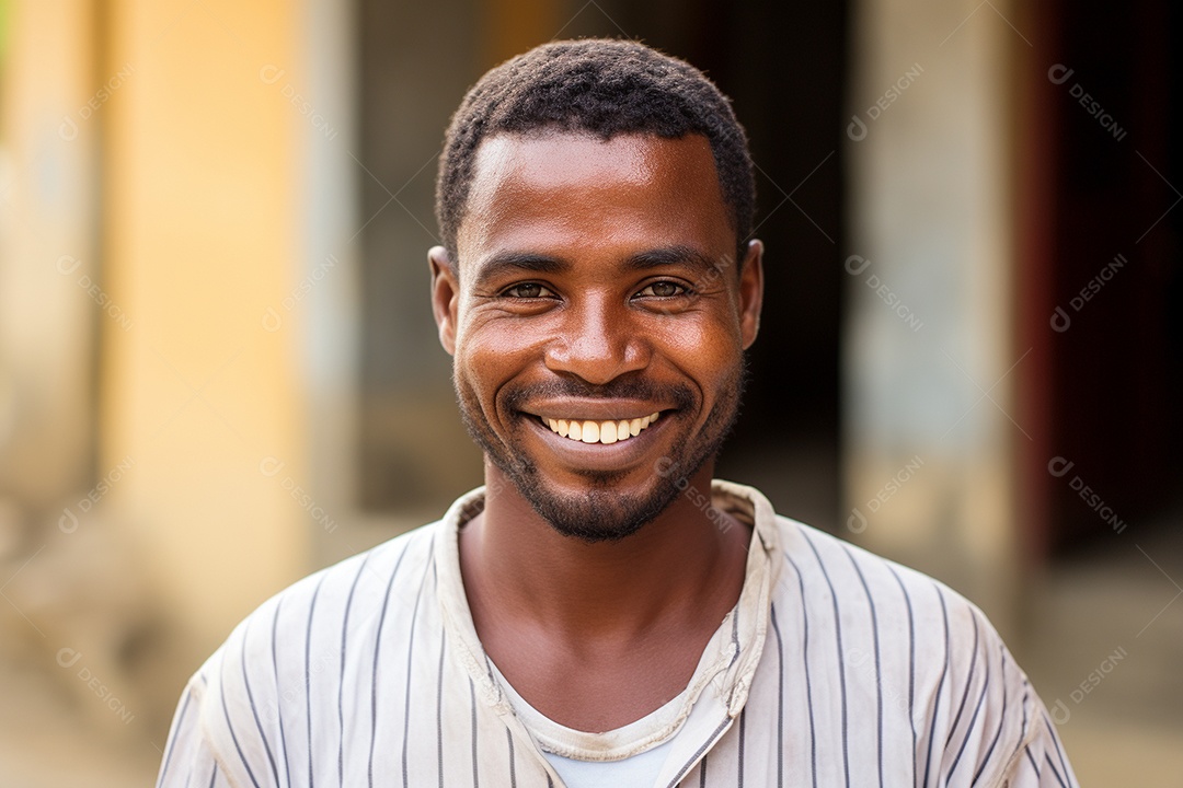 Homem africano sorridente