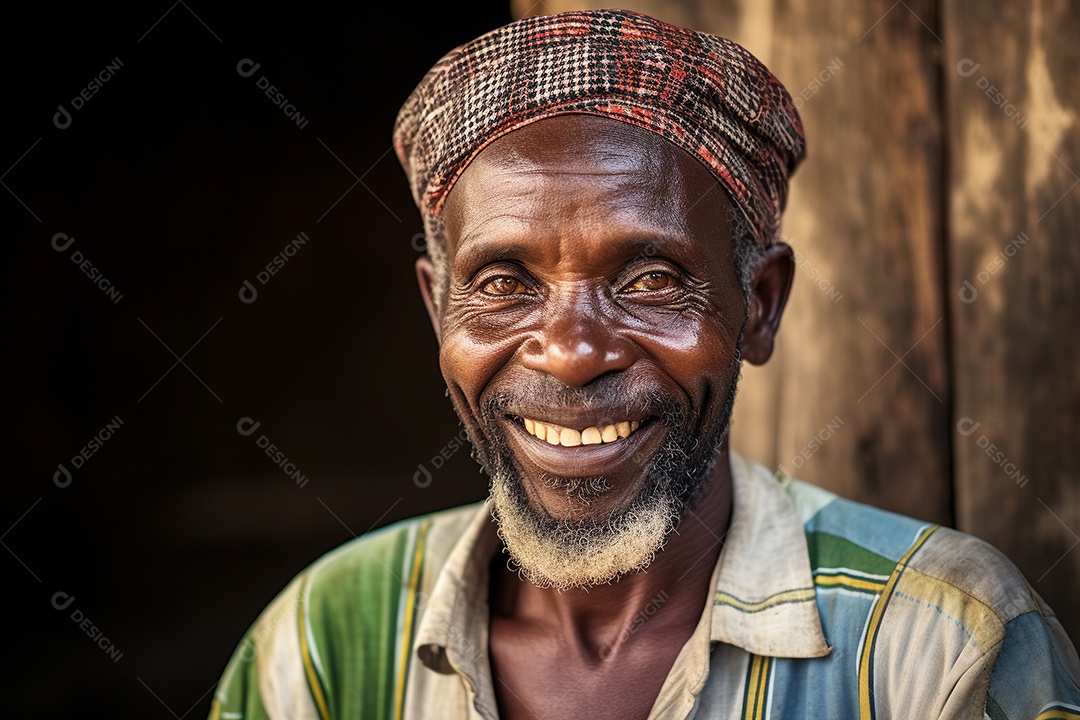 Homem africano sorridente