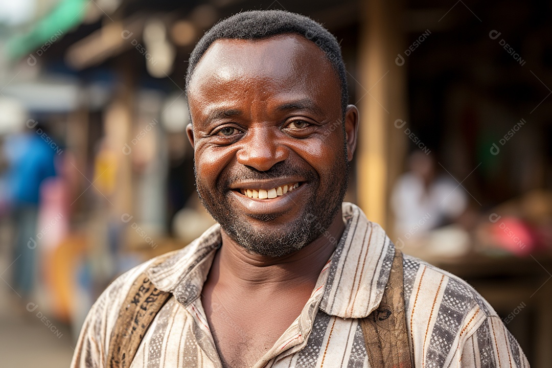 Homem africano sorridente