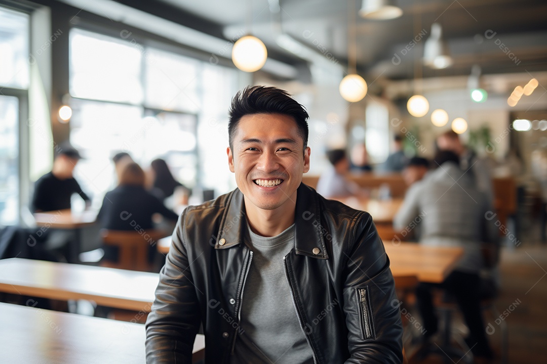 Lindo homem asiático