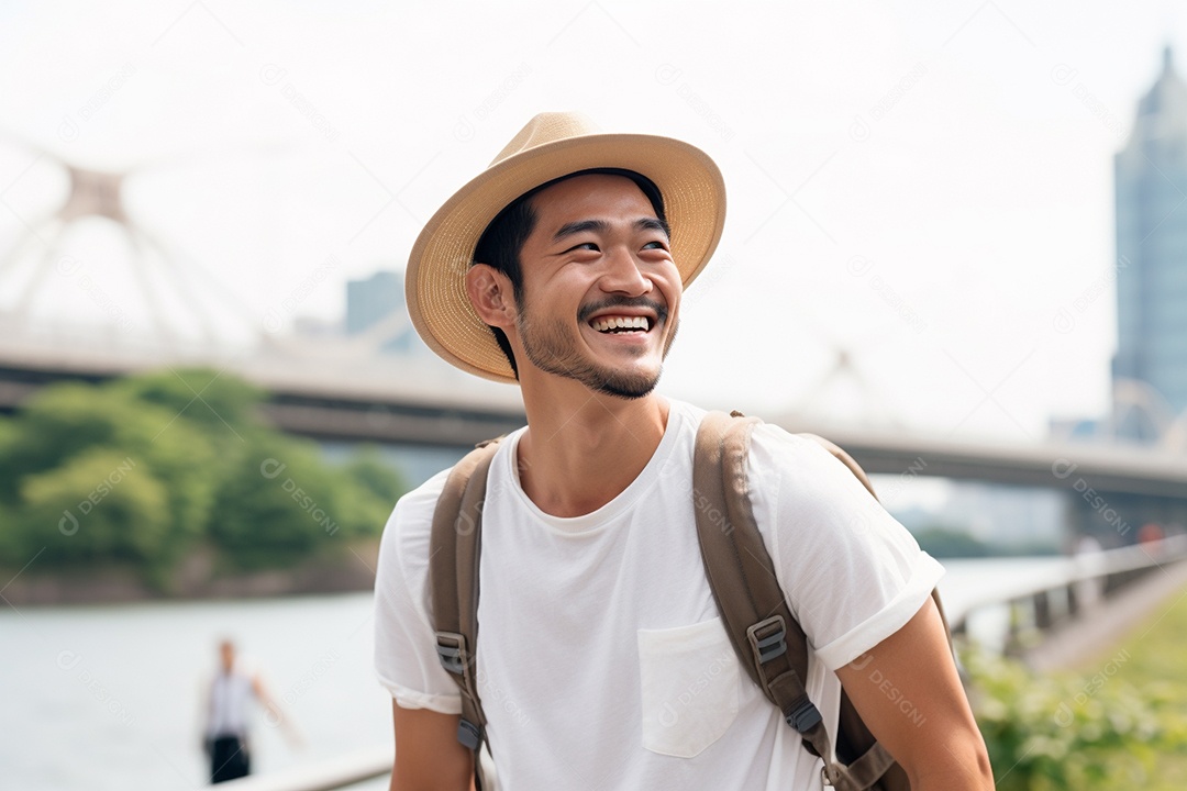 Lindo homem asiático