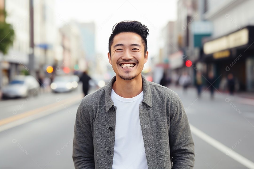 Lindo homem asiático